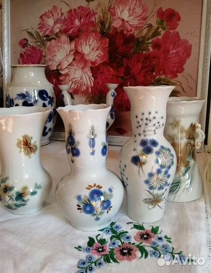 Вазы. Подсвечник. Полонне Зхк. Винтаж