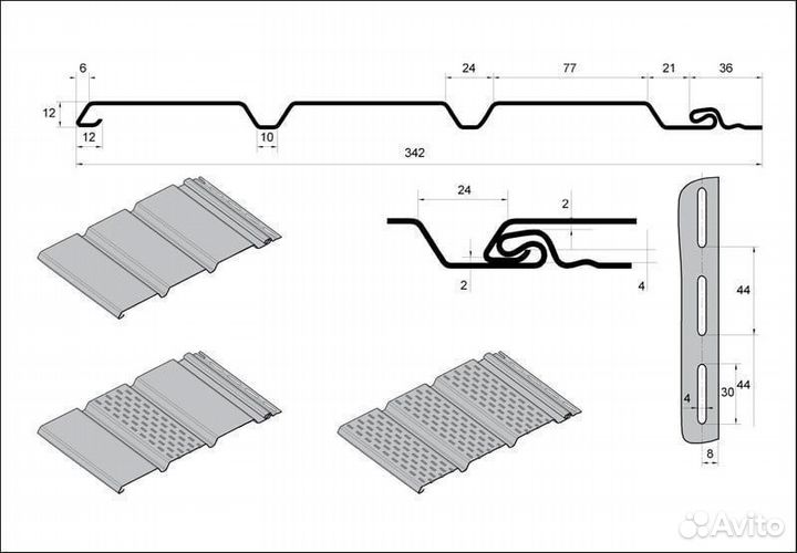 Сайдинг софит Т4 GrandLine 3,0м Коричневый