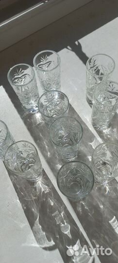 Стопки хрустальные СССР (Богемия)