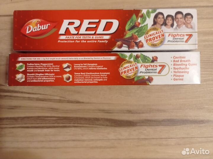 Зубная паста красная Индия