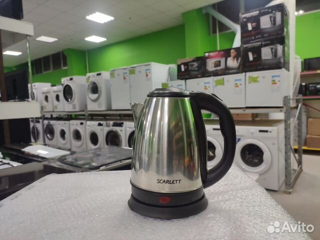 Новый Чайник Scarlett SC20A, серебристый