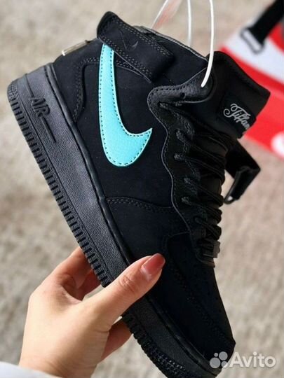 Кроссовки зимние женские nike Air Force 1 Tiffany