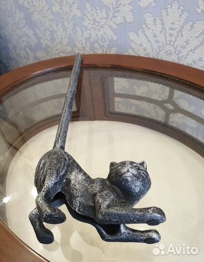 Подставка кот держатель чугун