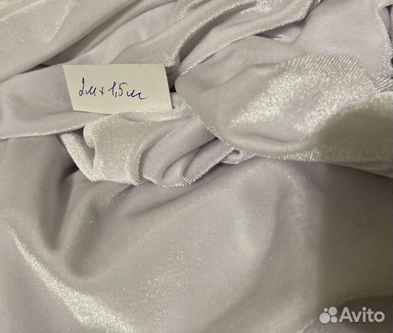 Ткань бархат белый