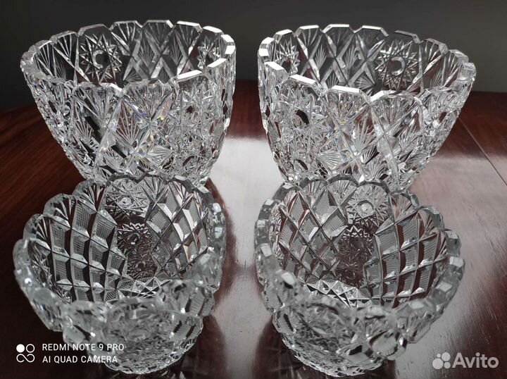 Комплект хрустальных салатниц