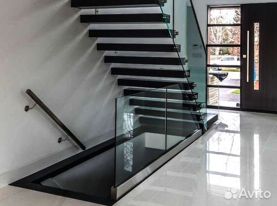 Стеклянные ограждения лестниц
