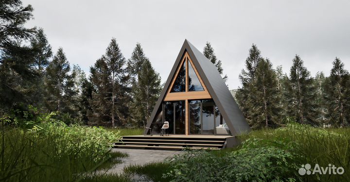 Каркасный дом A-Frame 7х7