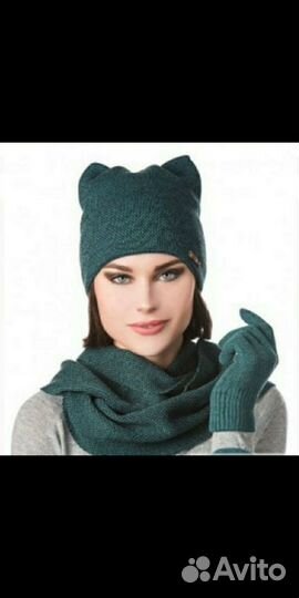 Зимний комплект: шапка+снуд без перчаток