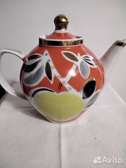 Фарфоровый чайник СССР полонне дулево доливной