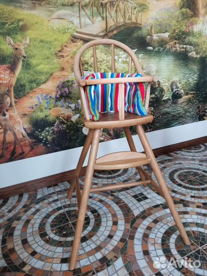 Детский стульчик для кормления IKEA бук