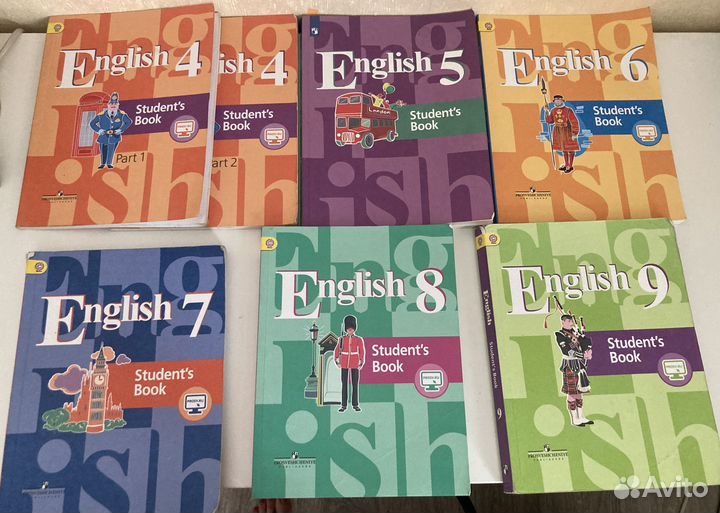 Учебник английский 4,5,6,7,8,9 Кузовлев