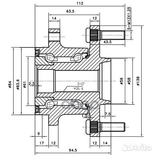 Ступица колеса Z89645R Zikmar