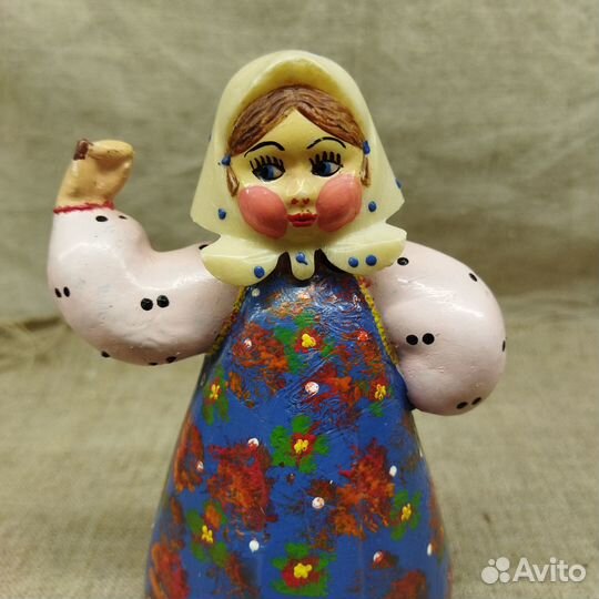 Кукла качалка болванчик. Дeвочка 12,5см СССР. 2