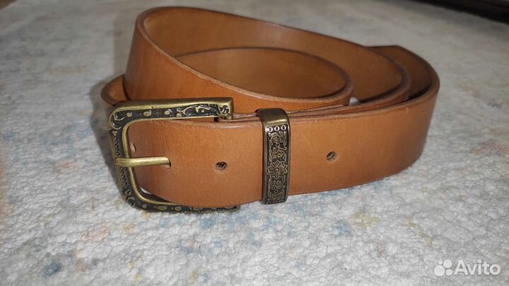 Ремень кожаный ручной работы