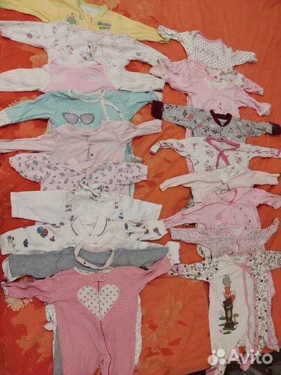 Вещи пакетом на девочку от 0 до 9 месяцев