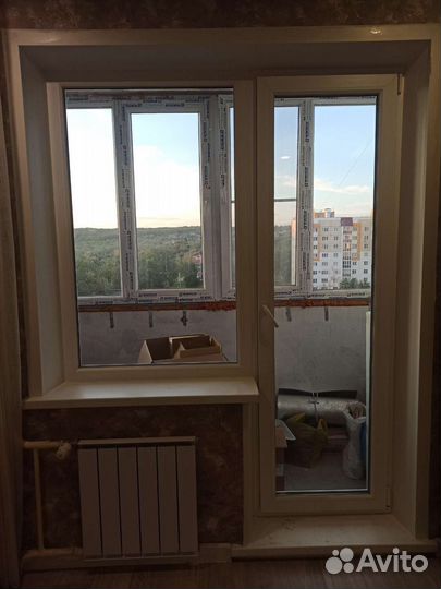 Балконный блок с дверью бу