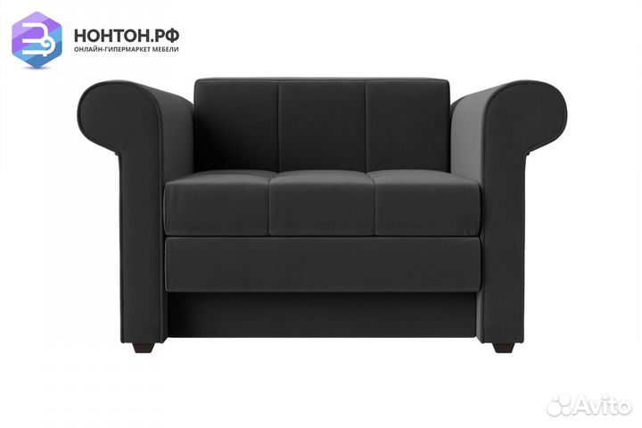 Кресло выкатное Берли велюр серый