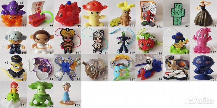 Игрушки из киндер сюрприза, чупа-чупс, maxi