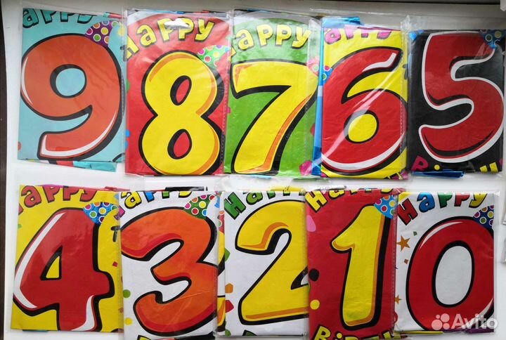 Фольгированные шары цифры