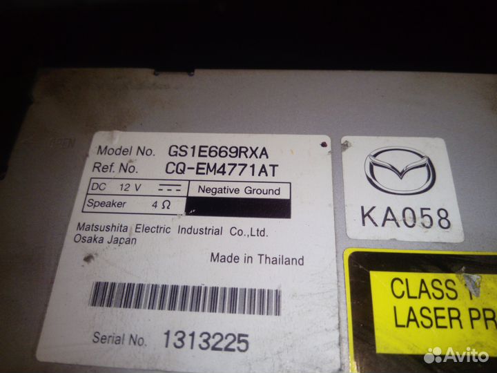 Магнитола Mazda 6 (GH) 2007-2012