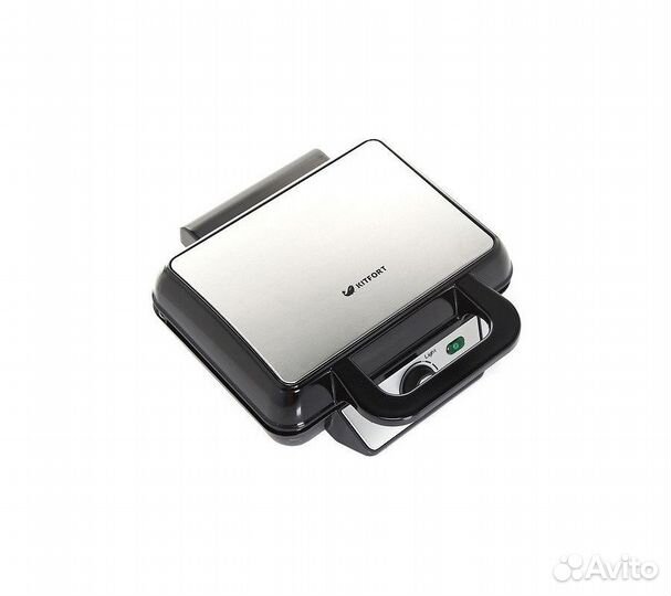 Вафельница Kitfort KT-1620 920Вт серебристый/черны