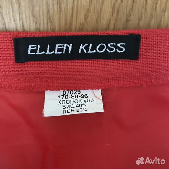 Длинная лен хлопок летняя юбка Ellen Kloss 44