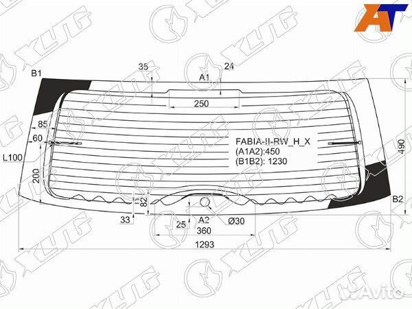 Стекло заднее skoda praktik