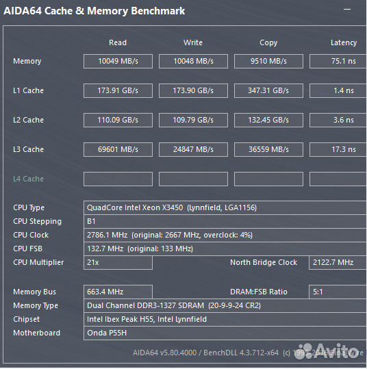 Xeon 3450 (i7-870s) 8-потоков HT lga1156