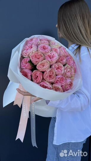 Розы Пионовидные Цветы Букеты с доставкой 24/7