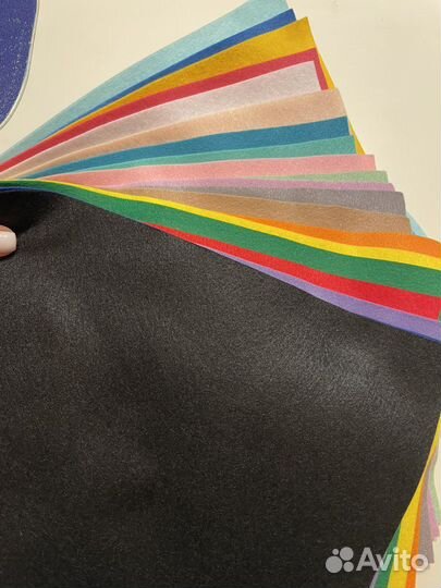 Фетр жесткий и мягкий для рукоделия цветной А4