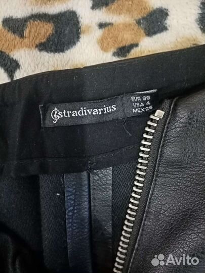 Кожаная юбка stradivaryus