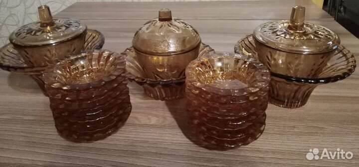 Набор СССР карамельное стекло