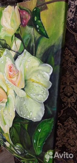 Картина маслом Розы