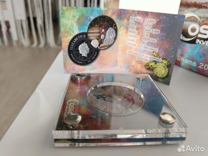 Монета серебро, палламант. Сокровища вселенной