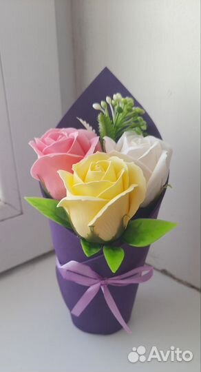 Подарок букеты из мыльных роз