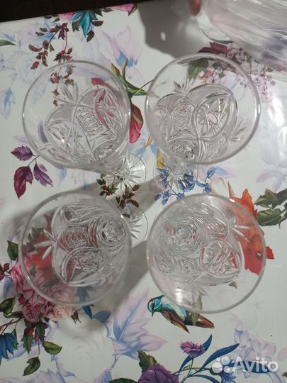 Фужеры,бокалы и рюмки гусь хрустальный СССР