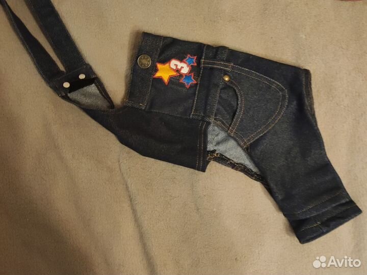 Джинсовый комбинезон для собаки