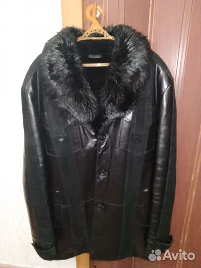 Кожаная куртка мужская зимняя