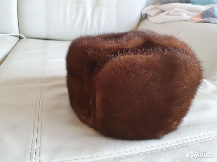 Норковая шапка мужская бу