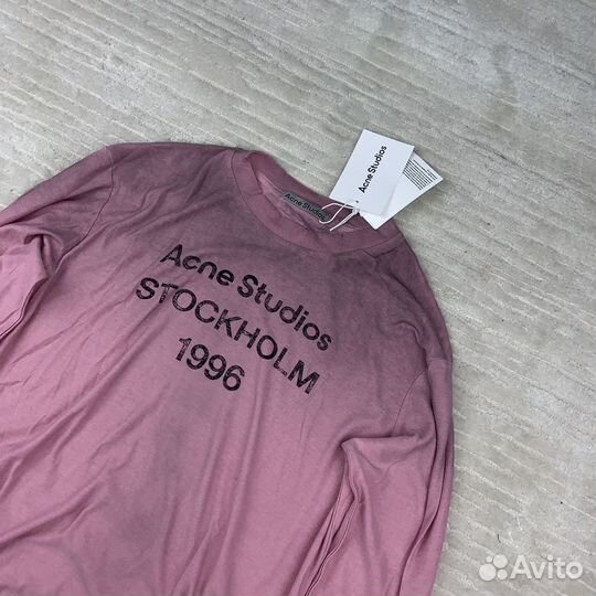 Acne studios лонгслив розовый