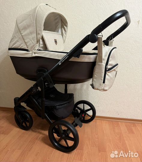 Коляска 3 в 1 adamex amelia шоколадно бежевая