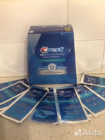 Отбеливающие полоски для зубов Crest 3D Express