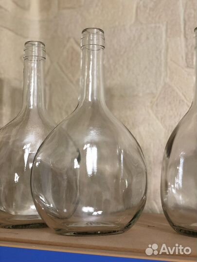 Бутылки стеклянные 3 шт