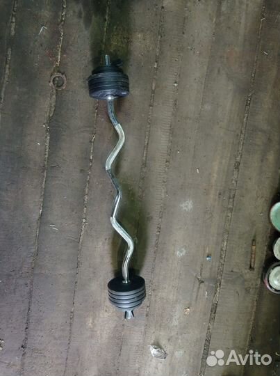 Штанга гриф с блинами