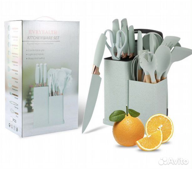 Набор кухонных предметов с ножами 18 предметов