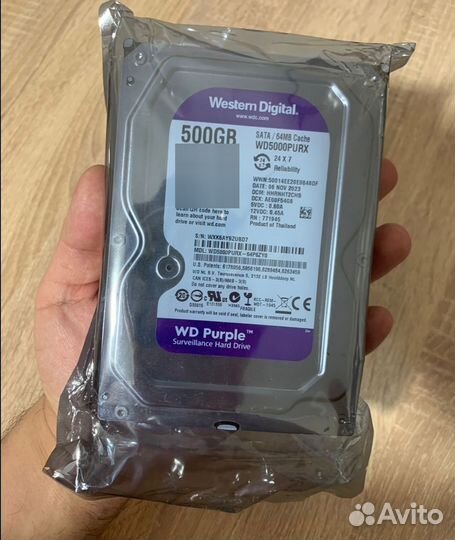 WD purple 500 Новый жесткий диск 500 GB