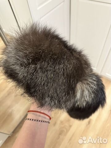 Шапка меховая мужская. Чернобурка. р56
