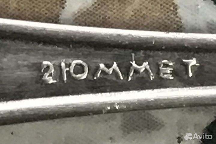 Солонка мельхиор глазурь+ложечка 2юммет