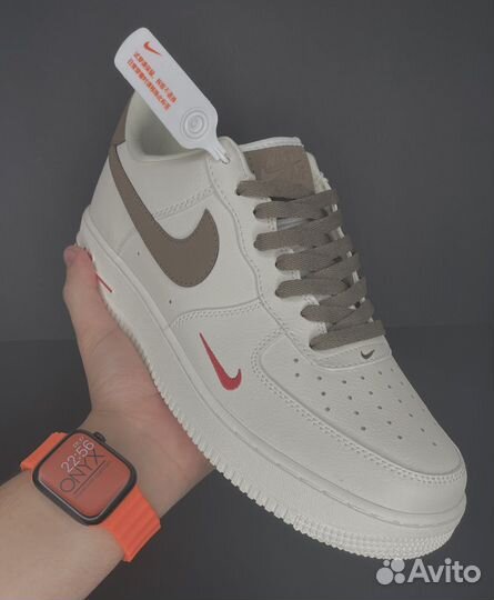 Кроссовки nike AIR force 1 Low Premium White Brown