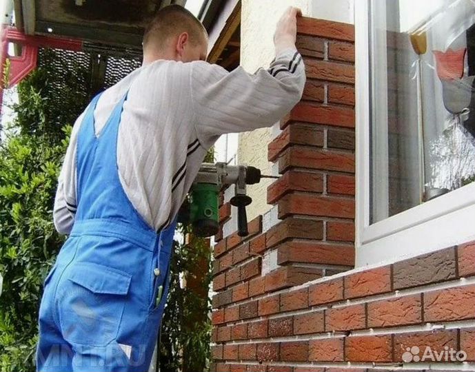 Строительные работы, бригада строителей